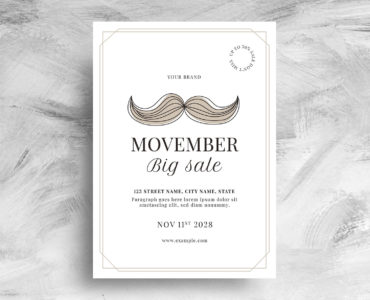 Movember Flyer Templates (PSD, AI, Vector Formats)