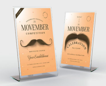 Movember Mustache Flyer Templates (PSD, AI, Vector Formats)