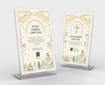 Church Youth Camp Flyer Template (PSD, AI, Vector Formats)