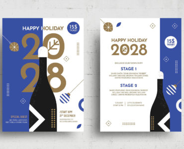 Modern NYE Party Flyer Template (PSD, AI, Vector Formats)