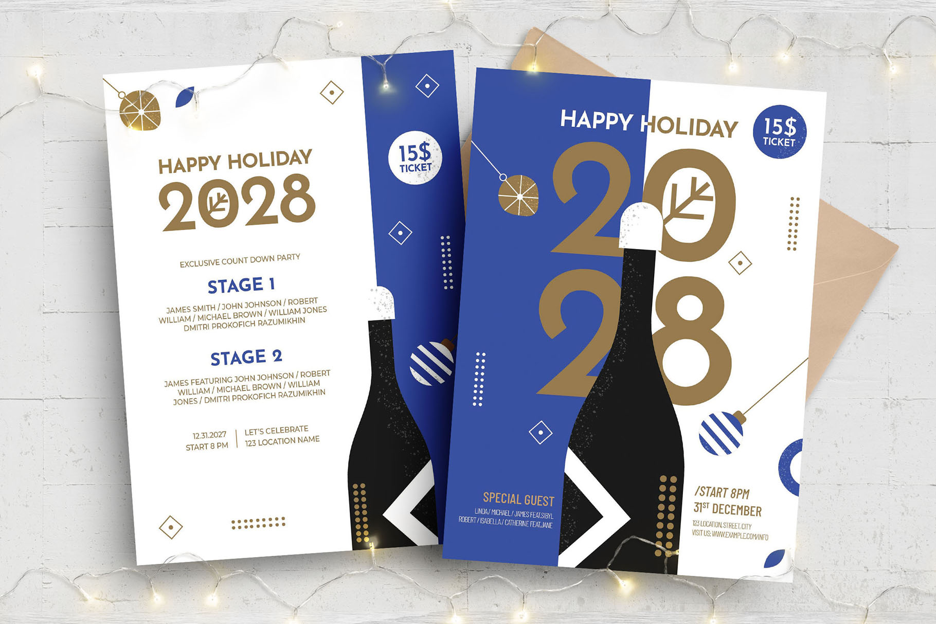 Modern NYE Party Flyer Template (PSD, AI, Vector Formats)