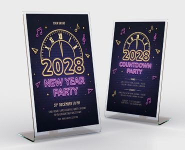 NYE Party Flyer Templates (PSD, AI, Vector Formats)
