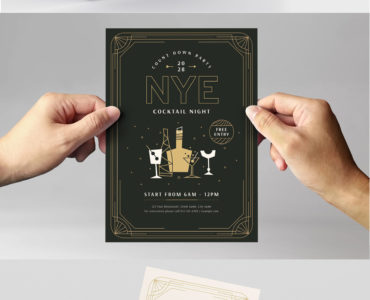 NYE Flyer & Cocktail Menu Templates (PSD, AI, Vector Formats)