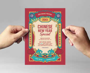 Chinese New Year Flyer (PSD, AI, Vector Formats)