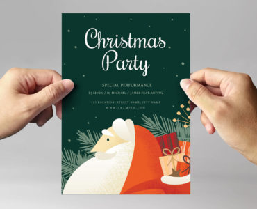 Modern Christmas Flyer (PSD, AI, Vector Formats)