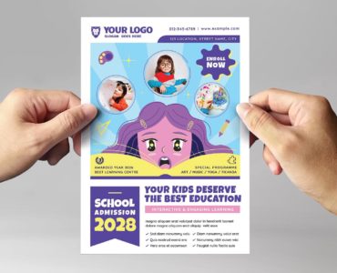 Education School Flyer (PSD, AI, Vector Formats)