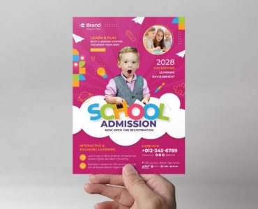 School Education Flyer Template (PSD, AI, Vector Formats)