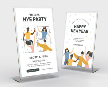 NYE Office Party Flyer Templates (PSD, AI, Vector Formats)