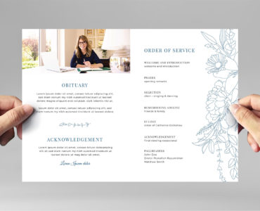 Funeral & Memorial Service Brochure (PSD, AI, Vector Formats)