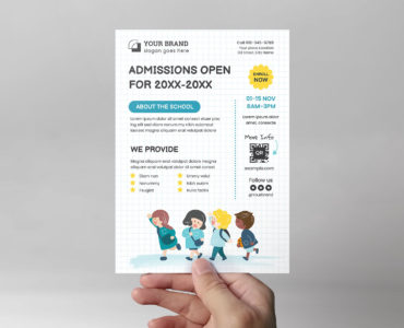 Kid's Back To School Flyer Template (PSD, AI, Vector Formats)