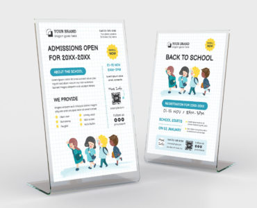 Kid's Back To School Flyer Template (PSD, AI, Vector Formats)