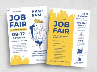 Job Fair Flyer (PSD, AI, Vector Formats)