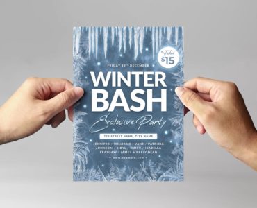 Frozen Winter Flyer Template (PSD, AI, Vector Formats)