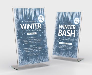 Frozen Winter Flyer Template (PSD, AI, Vector Formats)