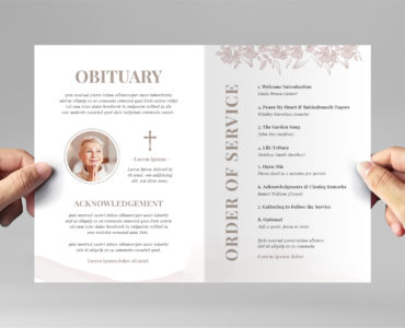 Funeral Service Brochure Template (PSD, AI, Vector Formats)