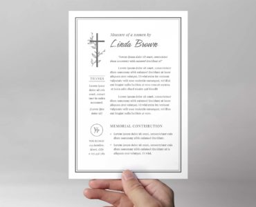 Christian Funeral Memorial Flyer (PSD, AI, Vector Formats)