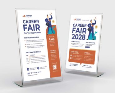 Job Fair Recruitment Flyer Template (PSD, AI, Vector Formats)