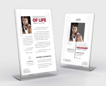 Basketball Funeral Memorial Flyer (PSD, AI, Vector Formats)