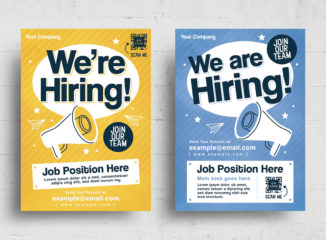 We Are Hiring Flyer Template (PSD, AI, Vector Formats)