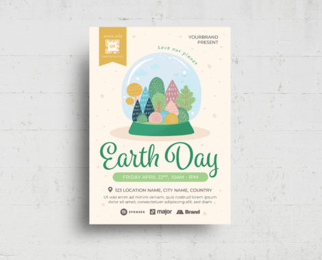 Earth Day Flyer (PSD, AI, Vector Formats)