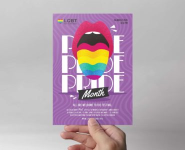 LGBT Pride Event Flyer (PSD, AI, Vector Formats)