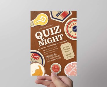 Pub Quiz Night Template Flyer (PSD, AI, Vector Formats)