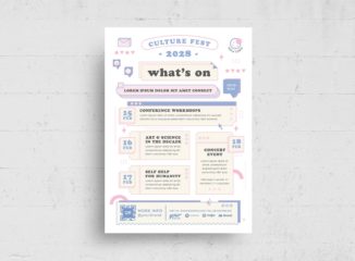 What's On Culture Fest Flyer (PSD, AI, Vector Formats)