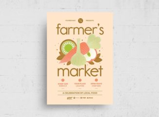 Minimal Farmers Market Flyer [PSD, AI, Vector] - BrandPacks