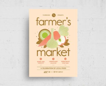 Minimal Farmers Market Flyer [PSD, AI, Vector] - BrandPacks