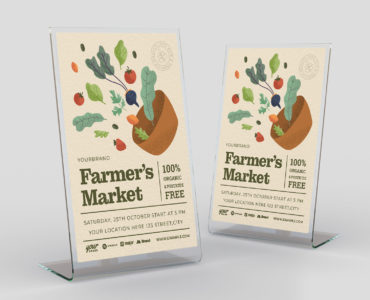 Rustic Farmers Market Flyer Template (PSD, AI, Vector Formats)