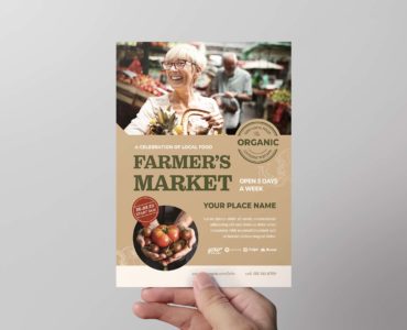 Modern Farmers Market Flyer Poster (PSD, AI, Vector Formats)