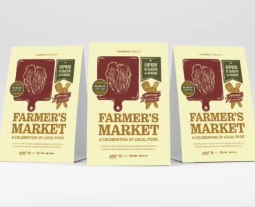 Farmers Market Food Flyer Template (PSD, AI, Vector Formats)