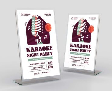 Karaoke Flyer Template (PSD, AI, Vector Formats)