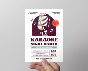 Karaoke Flyer Template (PSD, AI, Vector Formats)