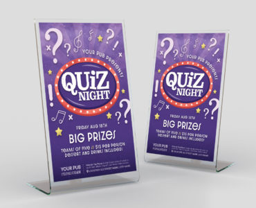Quiz Night Flyer Template (PSD, AI, Vector Formats)