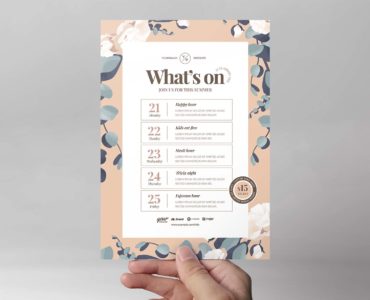 Elegant What's On Poster Template (PSD, AI, Vector Formats)