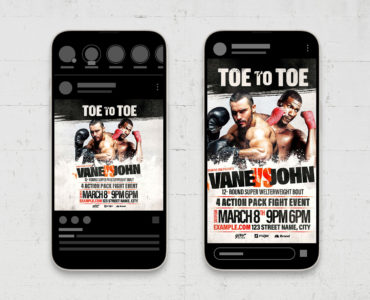 Boxing Flyer Template (PSD, AI, Vector Formats)