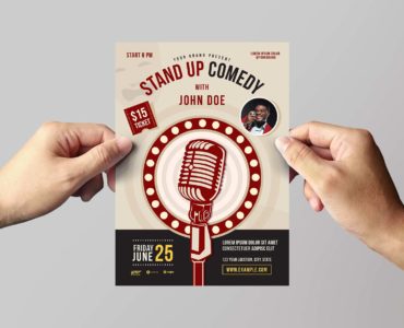 Stand Up Comedy Flyer Template (PSD, AI, Vector Formats)