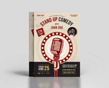 Stand Up Comedy Flyer Template (PSD, AI, Vector Formats)