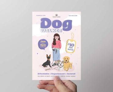 Dog Walking Flyer Template (PSD, AI, Vector Formats)