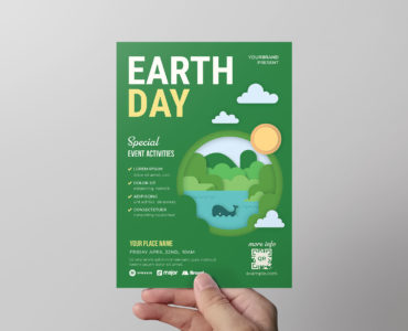 Modern Earth Day Flyer Template (PSD, AI, Vector Formats)