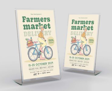 Farmers Market Flyer Poster Template (PSD, AI, Vector Formats)