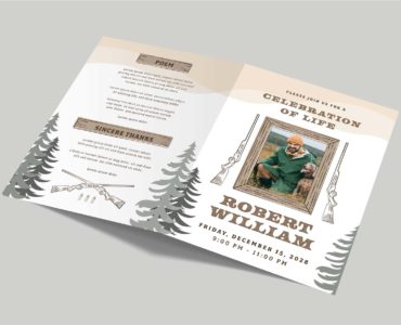 Hunting Funeral Funeral Template (PSD, AI, Vector Formats)