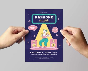 Karaoke Night Flyer Template (PSD, AI, Vector Formats)