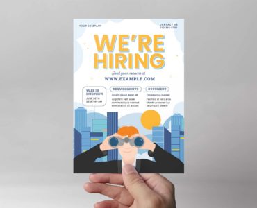 We Are Hiring Flyer Poster Template (PSD, AI, Vector Formats)