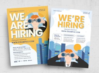 We Are Hiring Flyer Poster Template (PSD, AI, Vector Formats)