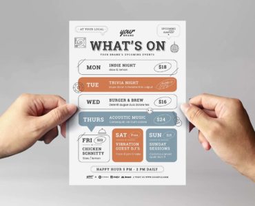 Whats On Flyer Poster Template (PSD, AI, Vector Formats)