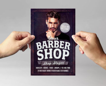 Barber Shop Flyer Template (PSD, AI, Vector Formats)