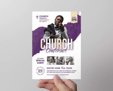 Church Conf erence Flyer Template (PSD, AI, Vector Formats)