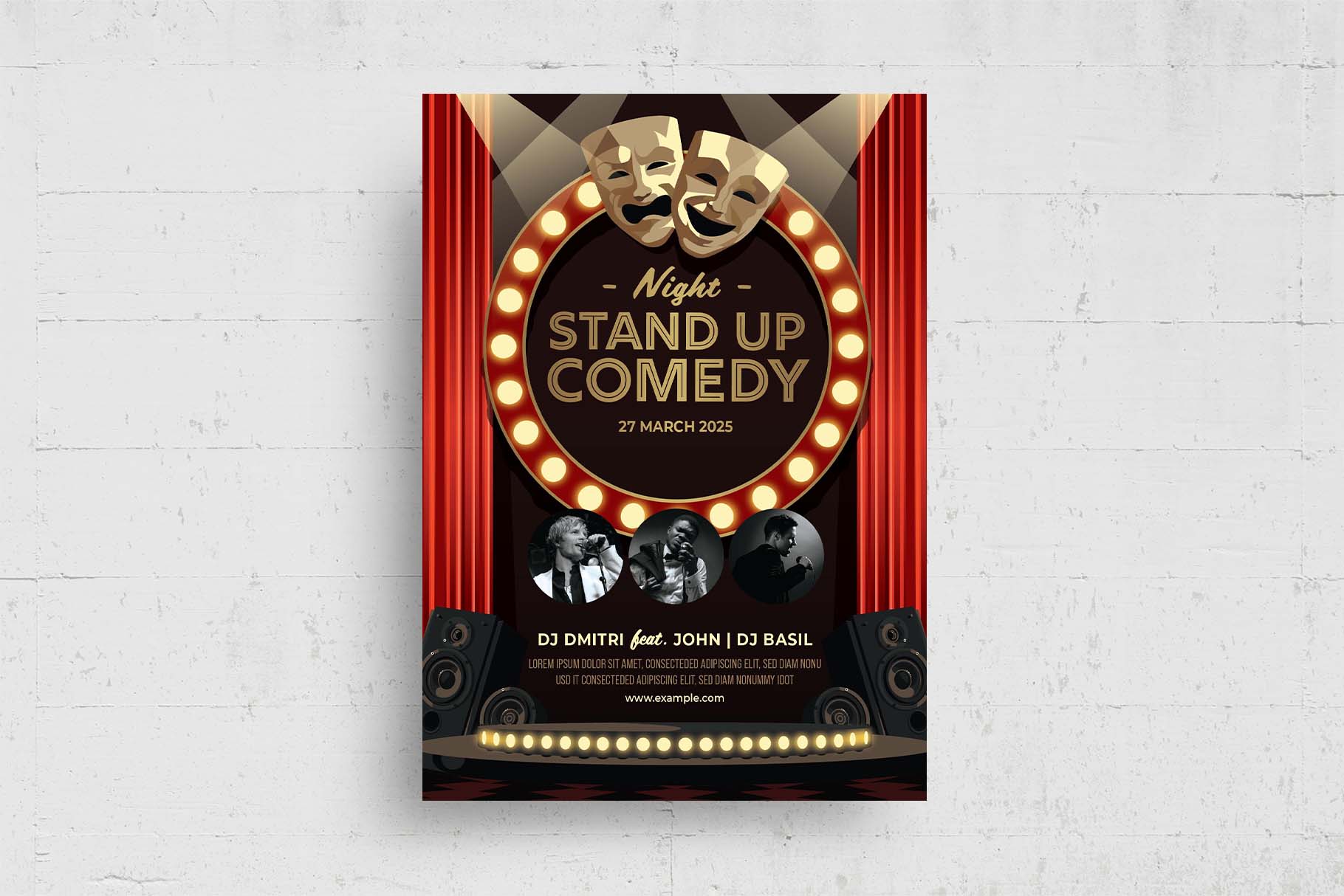 Comedy Night Flyer Template (PSD, AI, Vector Formats)